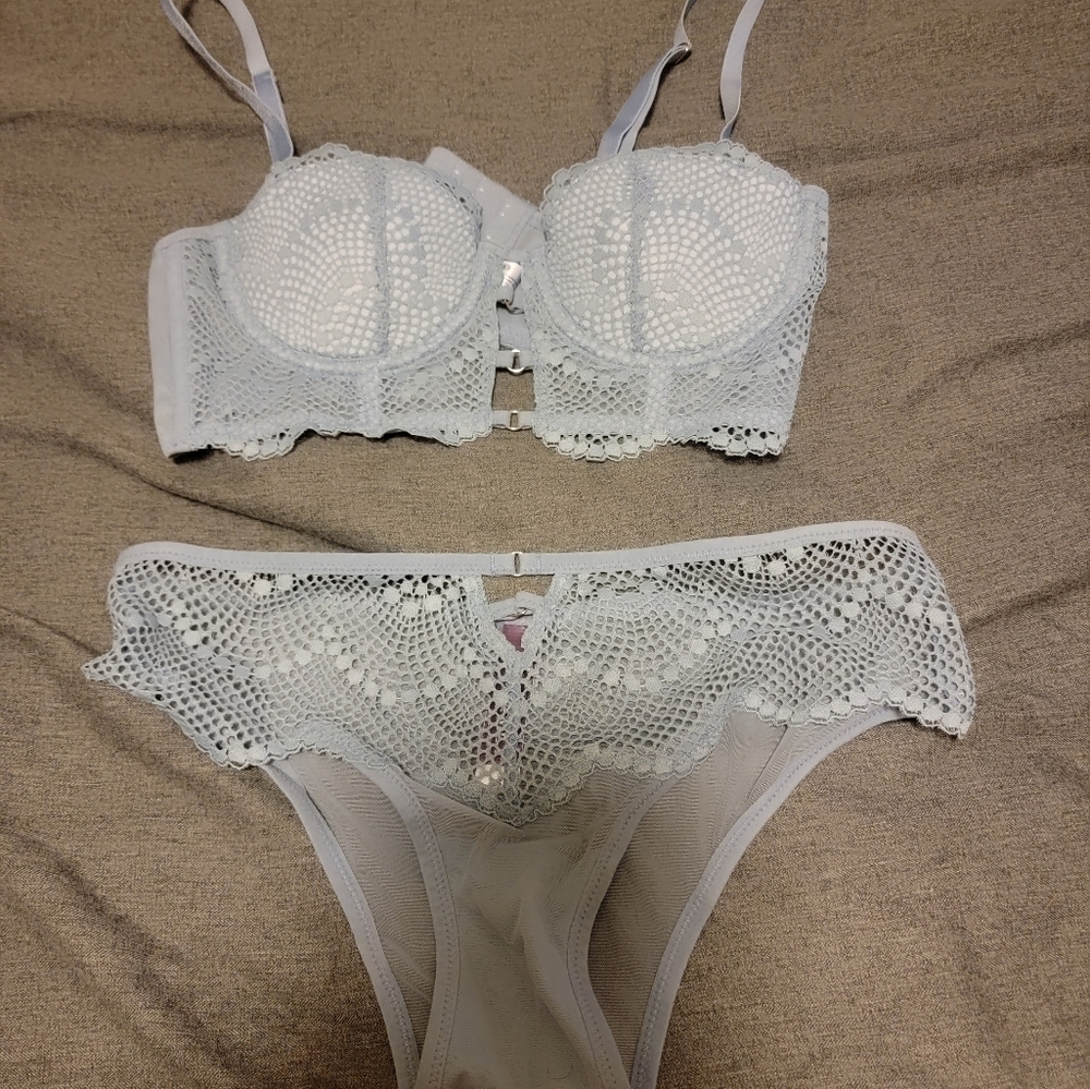 Adore Me Bra Set, 32B, Blue